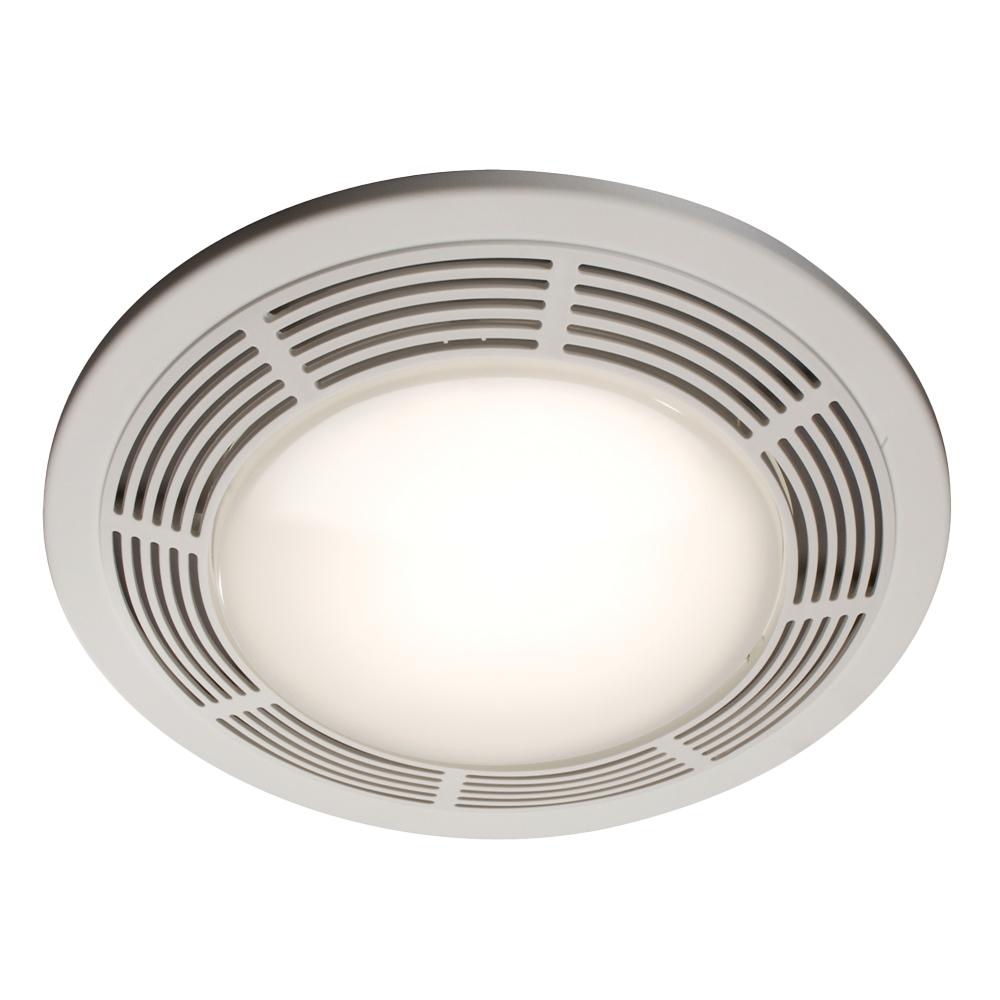 Broan 750 White Round 100 CFM Ventilation Fan With Light & Night Light