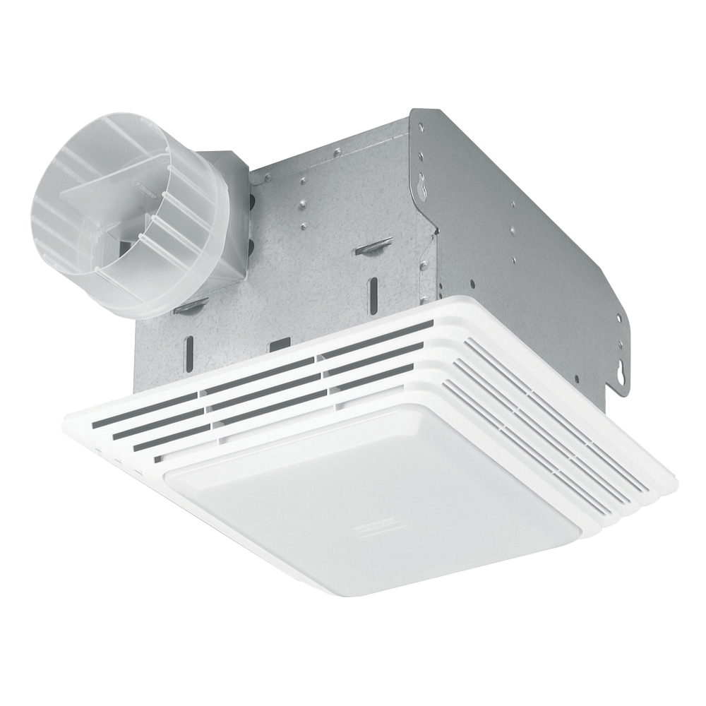 Broan 678 White 50 CFM Ventilation Fan With Light, 2.5 Sones
