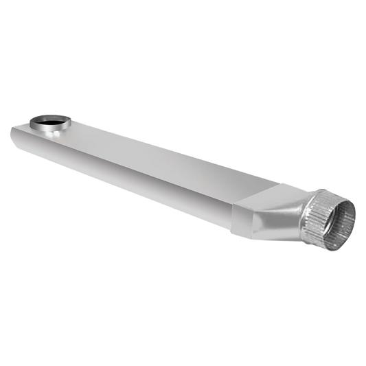 Dundas Jafine UD48S Space Saver Aluminum Dryer Vent Duct 4in / 90-Degree Inlet, Straight outlet